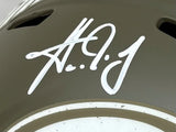 Aaron Jones Signed Packers FS Salute To Service Replica Speed Helmet Fanatics