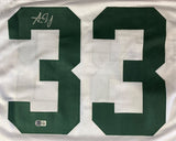 Aaron Jones Green Bay Signed White Football Jersey BAS ITP - Sports Integrity