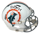 De'Von Achane Signed Miami Dolphins Full Size T/B Replica Speed Helmet BAS