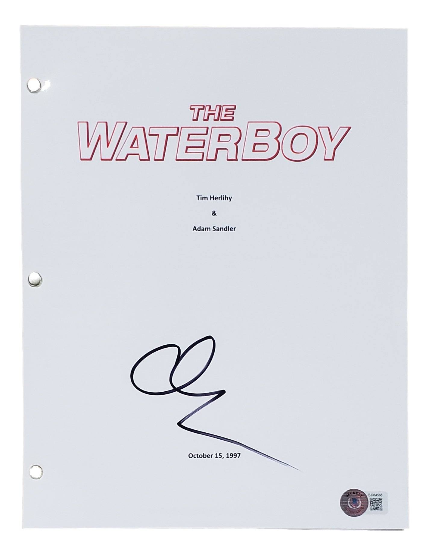 Adam Sandler Signed The Waterboy Jersey (Beckett)