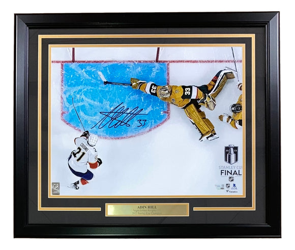 Adin Hill Signed Framed 16x20 Golden Knight 2023 Stanley Cup Save Photo Fanatics Sports Integrity