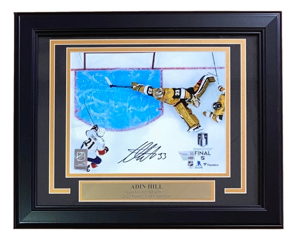 Adin Hill Signed Framed 8x10 Golden Knights 2023 Stanley Cup Save Photo Fanatics Sports Integrity