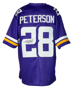 Adrian Peterson Signed Purple Custom Pro Style Football Jersey JSA ITP Sports Integrity