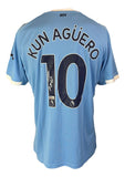 Sergio Aguero Signed Manchester City Puma Soccer Jersey 2 BAS