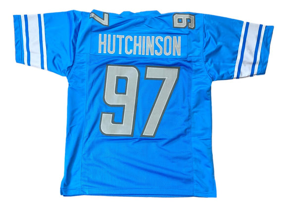 Aidan Hutchinson Detroit Blue Football Jersey