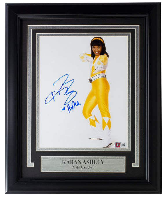 Aisha Campbell Yellow Ranger Signed Framed 8x10 Power Rangers Photo PA COA Sports Integrity