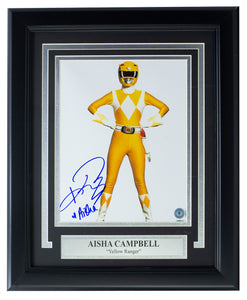 Aisha Campbell Yellow Ranger Signed Framed 8x10 Power Rangers Photo BAS