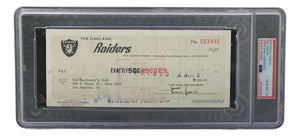 Al Davis Signed Oakland Raiders Personal Bank Check #13492 PSA/DNA Gem MT 10 Sports Integrity