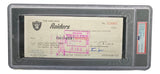 Al Davis Signed Oakland Raiders Bank Check #14987 PSA/DNA Gem MT 10 - Sports Integrity