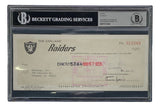 Al Davis Signed Oakland Raiders Personal Bank Check #13349 Auto 10 BAS