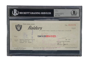 Al Davis Signed Oakland Raiders Personal Bank Check #13370 Auto 10 BAS Sports Integrity
