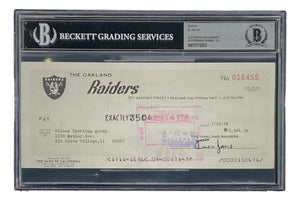 Al Davis Signed Oakland Raiders Personal Bank Check #16455 Auto 10 BAS