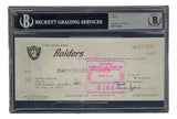 Al Davis Signed Oakland Raiders Personal Bank Check #17892 BAS