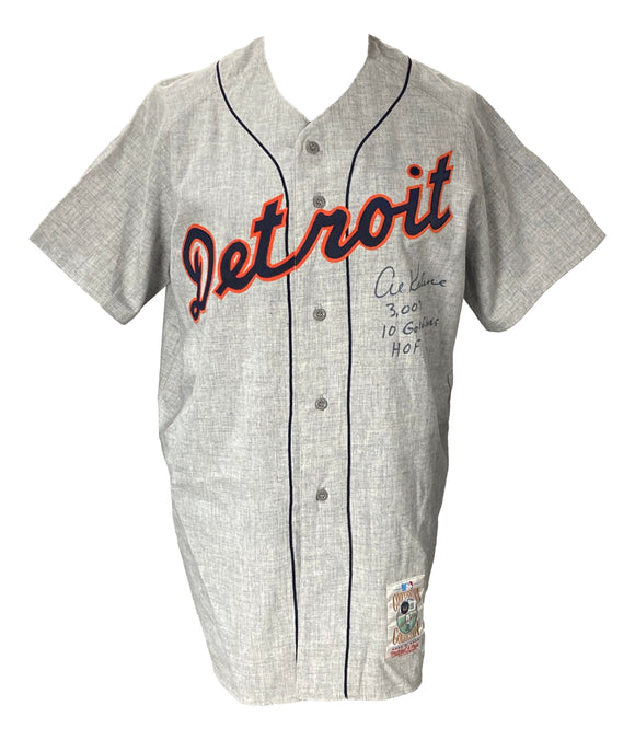 Sports Integrity Al Kaline Signed Detroit Tigers M&N Cooperstown Collection Jersey 3 Inscr BAS