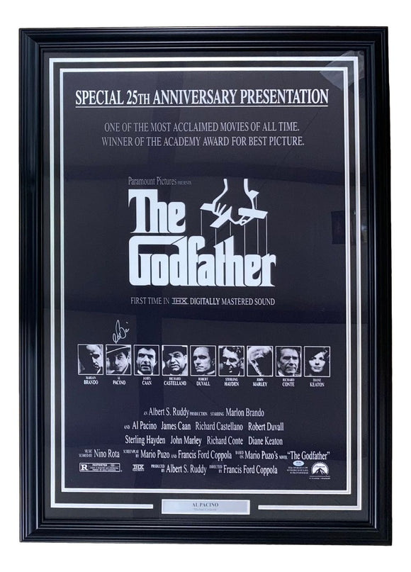 Al Pacino Signed Framed 27x40 The Godfather Movie Poster PSA/DNA