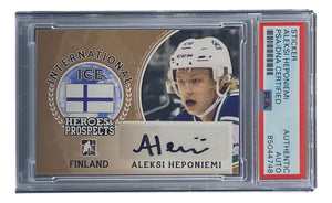 Aleksi Hemponiemi Signed 2017 Leaf #II-AH1 Hockey Card PSA/DNA Sports Integrity