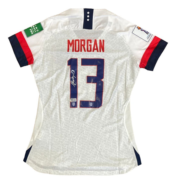 Alex Morgan Signed 2019 Nike USA Women's Home Medium Vaporknit Soccer Jersey BAS
