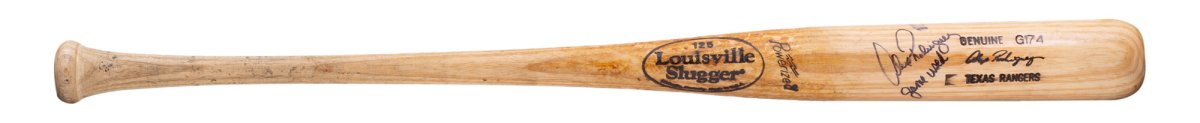 Alex Rodriguez Signed Rangers Game Used Louisville Bat Inscribed 
