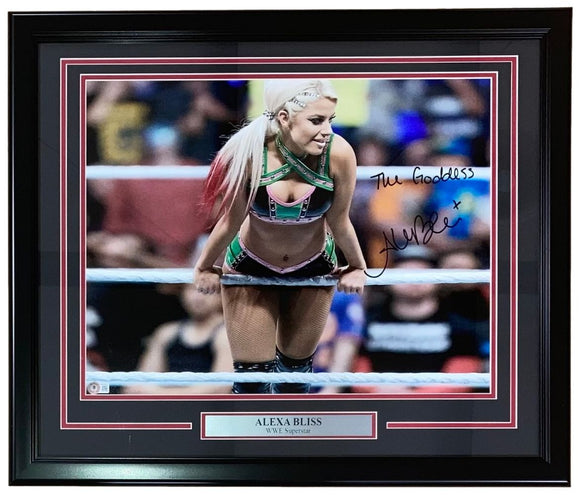Alexa Bliss Signed Framed 16x20 WWE Photo The Goddess Inscribed BAS