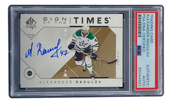 Alexander Radulov Signed 2019 SP Authentic #SOTT-AR Stars Hockey Card PSA/DNA