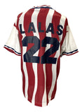 Alexi Lalas Signed USA Adidas Soccer Jersey Kick Hard Inscribed BAS