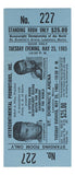 1965 Muhammad Ali Vs Sonny Liston Phantom Punch Boxing Match Blue Full Ticket Sports Integrity