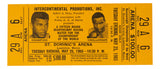 1965 Muhammad Ali Vs Sonny Liston Phantom Punch Boxing Match Orange Full Ticket