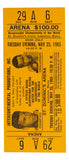 1965 Muhammad Ali Vs Sonny Liston Phantom Punch Boxing Match Orange Full Ticket