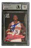 Allen Iverson Signed 1996/97 Ultra #82 76ers Rookie Card BAS Auto 10