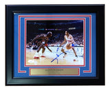 Sports Integrity Allen Iverson Signed Framed 8x10 photo features Iverson dribbling vs. Michael Jordan, with his autograph and a plaque reading "Allen Iverson Hall of Fame 2016." JSA ITP certified.