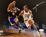 Allen Iverson Signed 8x10 Philadelphia 76ers vs Kobe Bryant Photo JSA ITP Sports Integrity