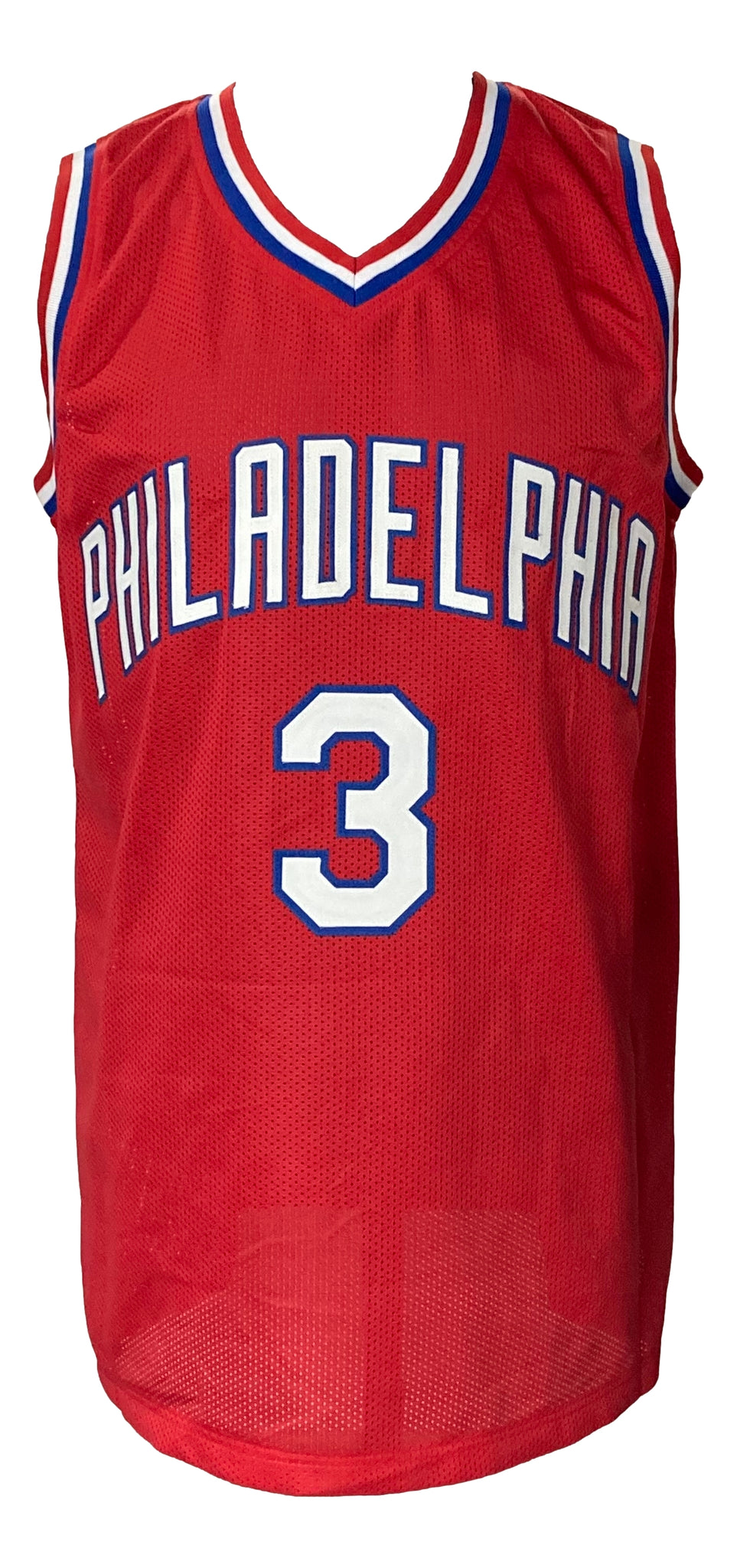 Allen Iverson Signed Custom Red Pro-Style Basketball Jersey JSA Itp