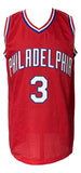 Allen Iverson Signed Custom Red Pro-Style Basketball Jersey JSA ITP Sports Integrity