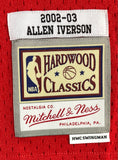 Allen Iverson Signed Philadelphia 76ers 02-03 M&N HWC Swingman Jersey PSA ITP Sports Integrity