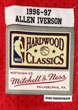 Allen Iverson Signed Philadelphia 76ers 1996-97 M&N HWC Swingman Jersey JSA ITP Sports Integrity