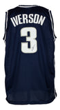 Allen Iverson Georgetown Signed Custom Blue The Answer Basketball Jersey JSA ITP