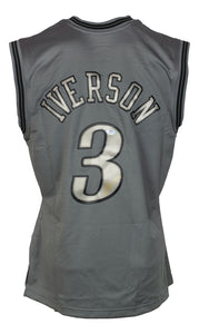 Allen Iverson Signed 76ers 2000-01 Gray Mitchell & Ness Swingman Jersey PSA