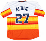 Jose Altuve Houston Signed T/B White Baseball Jersey 17 AL MVP GTSM