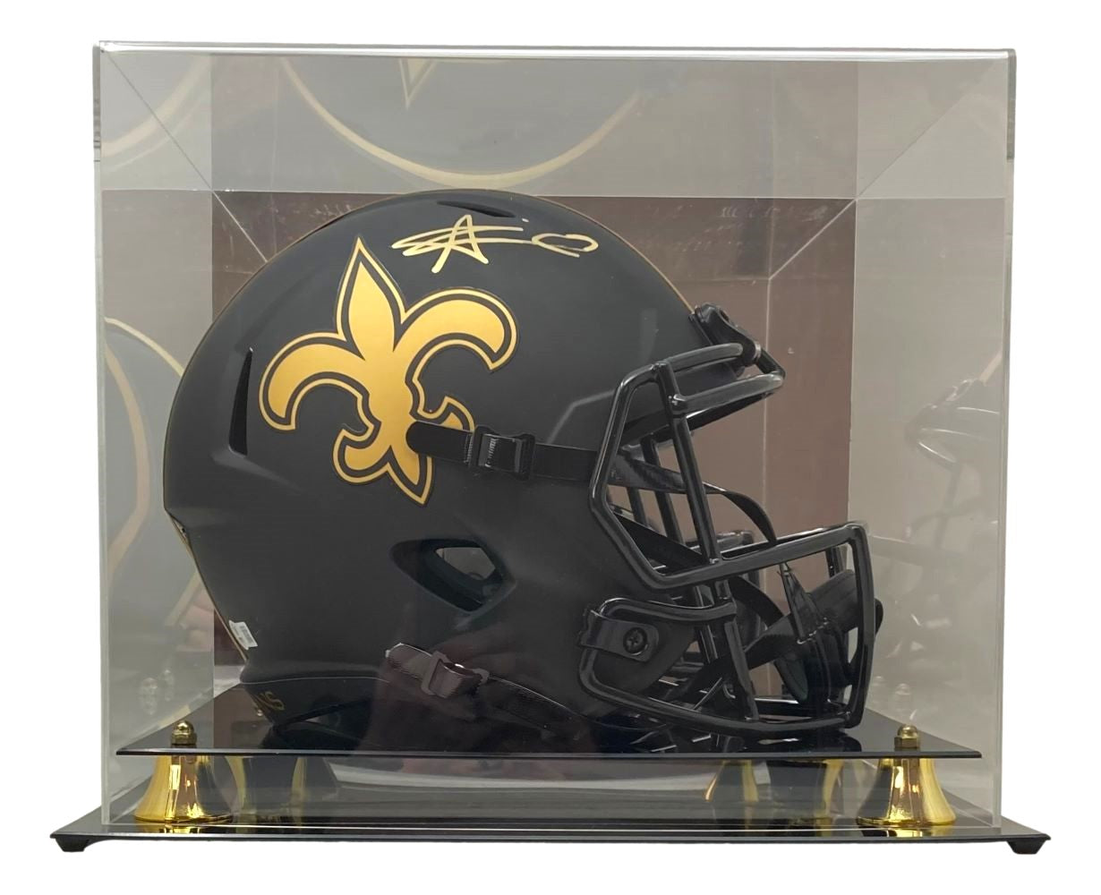 alvin kamara football helmet Alvin Kamara Signed NO Saints FS Eclipse Replica Speed Helmet BAS w/ Case