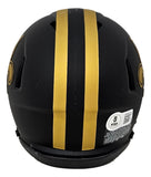 Alvin Kamara Signed New Orleans Saints Eclipse Mini Speed Helmet BAS ITP