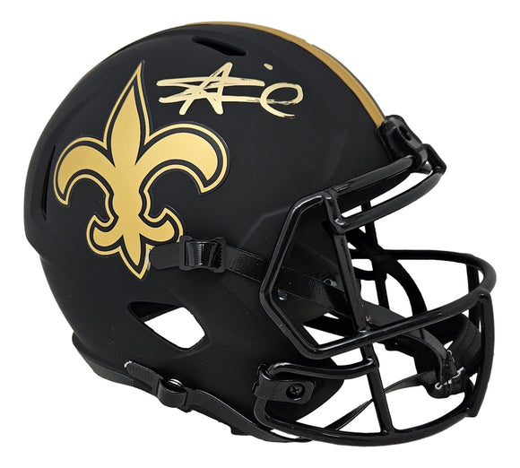 Alvin Kamara Signed New Orleans Saints FS Eclipse Replica Speed Helmet BAS ITP