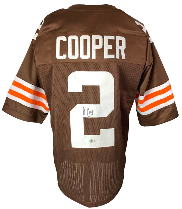 Amari Cooper Cleveland Signed Brown Football Jersey BAS ITP