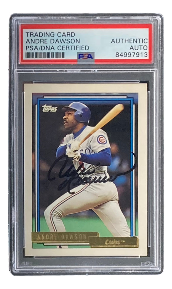 Andre Dawson Signed Chicago Cubs 1992 Topps #460 Trading Card PSA/DNA Sports Integrity