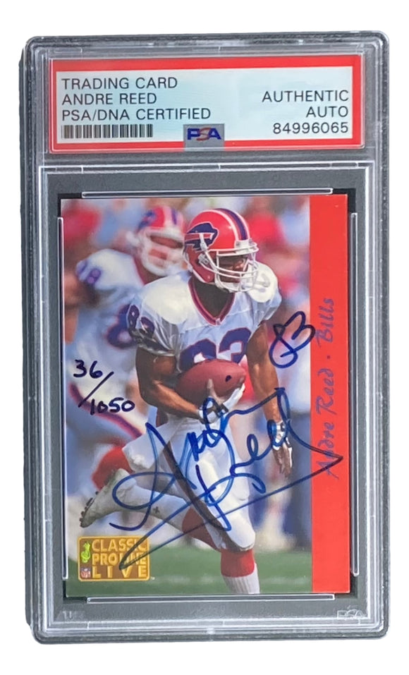 Andre Reed Signed 1993 Classic Games Trading Card PSA/DNA Sports Integrity