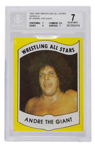 Andre The Giant 1982 PWE Wrestling All Stars Card #1 Near Mint 7 BAS 416