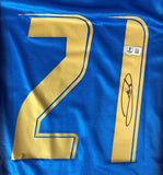 Andrea Pirlo Signed Italy Puma Blue Soccer Jersey BAS