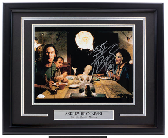 Andrew Bryniarski Signed Framed Texas Chainsaw Massacre 11x14 Family Photo JSA Sports Integrity