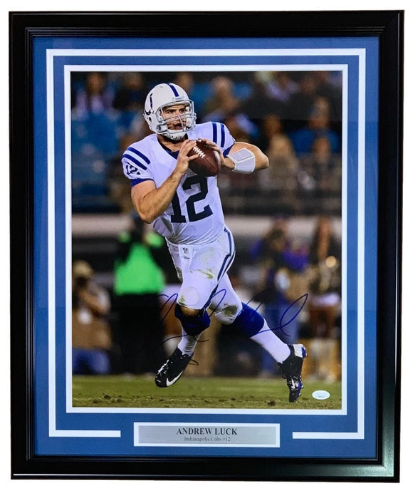 Andrew Luck Signed Framed 16x20 Indianapolis Colts Photo JSA