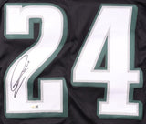 Andrew Mukuba Philadelphia Signed Black Pro Cut Football Jersey JSA QR Hologram