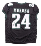 Andrew Mukuba Philadelphia Signed Black Pro Cut Football Jersey JSA QR Hologram